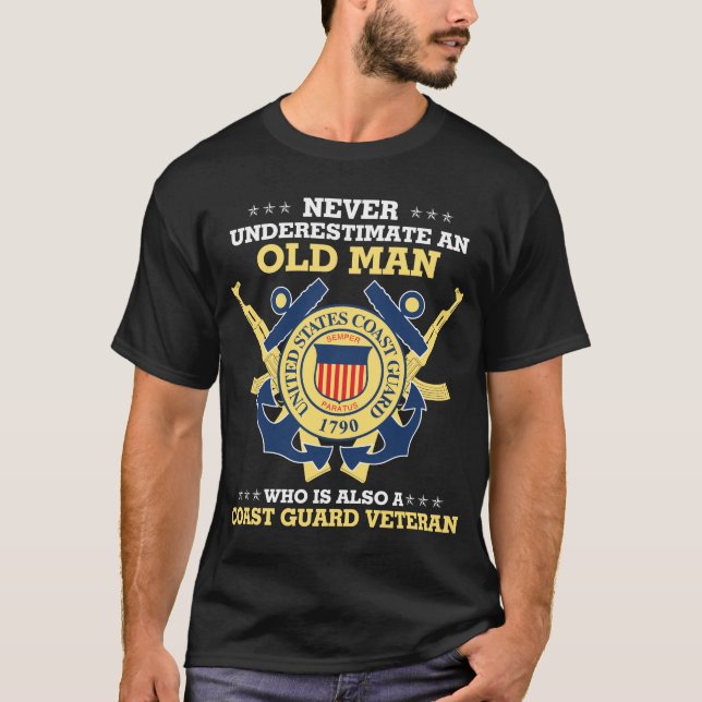 U.S. Kusten Guard Veteran Tee-skjorta T Shirt (Framsida)