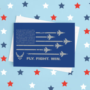 U.S. Luft Force   Flyg. Kämpa. Win - Grått Kort