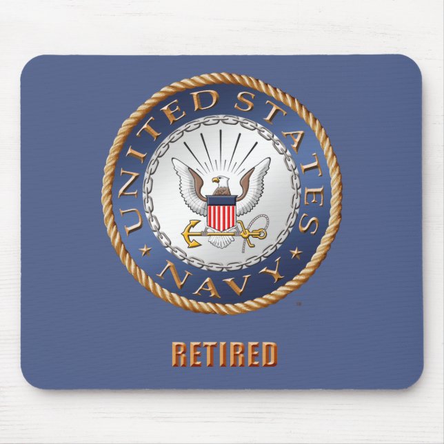 U.S. Marin pensionerade Mousepad Musmatta (Framsidan)