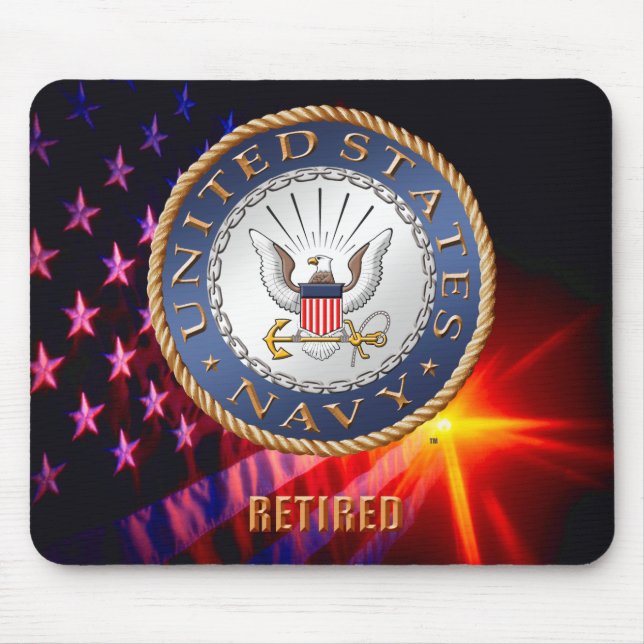 U.S. Marin pensionerade Mousepad Musmatta (Framsidan)