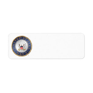 U.S. Marinadressetikett Returadress Etikett