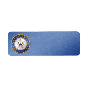 U.S. Marinadressetikett Returadress Etikett