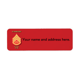 U.S. Marine Corps Staff Sergeant Returadress Etikett