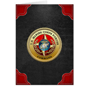 U.S. Marinkorpralstyrkor befaller (MARFORCOM) [3D] Hälsningskort