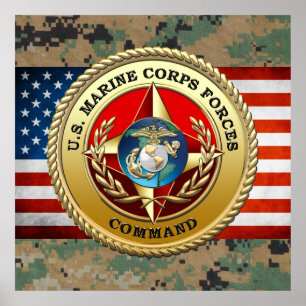 U.S. Marinkorpralstyrkor befaller (MARFORCOM) [3D] Poster