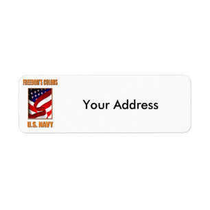 U.S. Marinreturetiketter Returadress Etikett