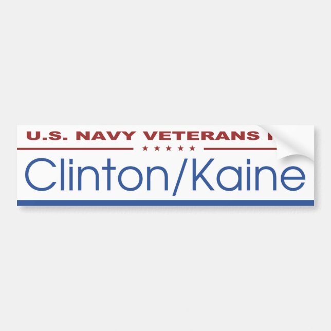 U.S. Marinveteran för Clinton/den Kaine bildekalen Bildekal (Framsidan)