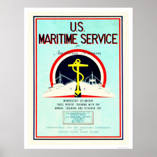 U.S. Maritimt serva (US02055) Poster