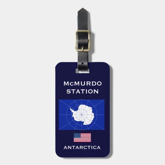 U.S. - McMurdo Antartic Station Luggage Tag Bagagebricka (Vertikal Framsida)