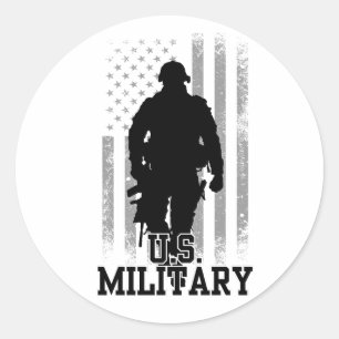 U.S. Militär Runt Klistermärke