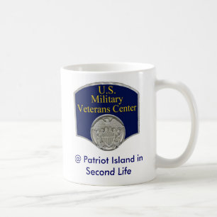 U.S. Militära veteran centrerar understöder in Kaffemugg