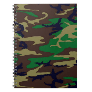 U.S. Military Woodland Camouflage Spiral Notebook Anteckningsbok Med Spiral