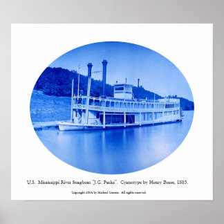 U.S. Mississippi River Snagboat ’J.G. Parke" 1885 Poster
