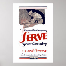 U.S. Naval Reserve -  Land Poster