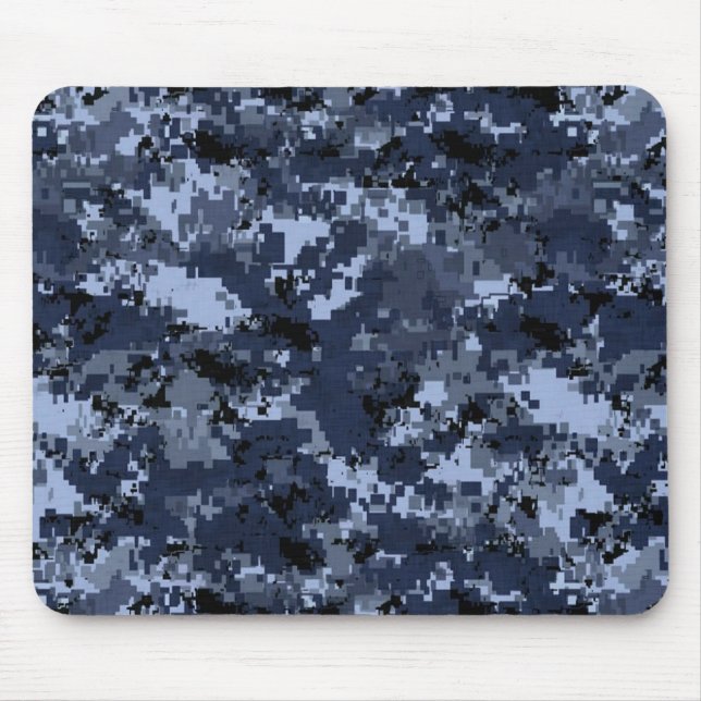 U.S.Navy Blue Camouflage Mousepad Musmatta (Framsidan)
