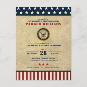U.S. Navy Farewell Party - Recruit Training Vykort