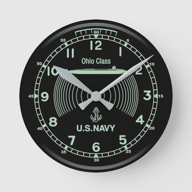 U.S. NAVY Klockimitation Rund Klocka (Framsida)