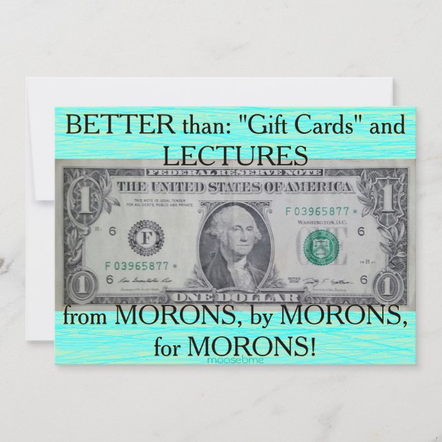 U.S. One Dollar Star Note Anteckningskort (Framsida)