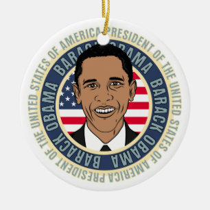 U.S. President Barack Obama Julgransprydnad Keramik