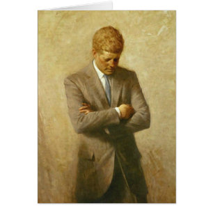 U.S. President John F. Kennedy av Aaron Shikler Hälsningskort