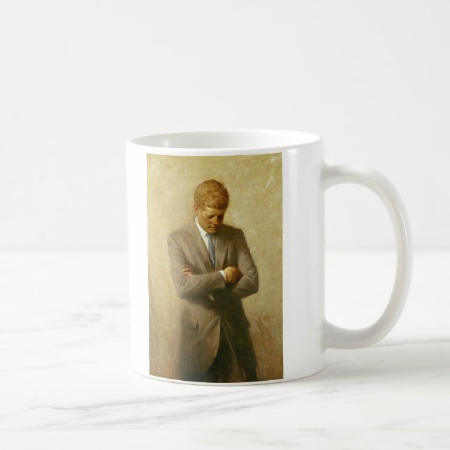 U.S. President John F. Kennedy av Aaron Shikler Kaffemugg (Höger)
