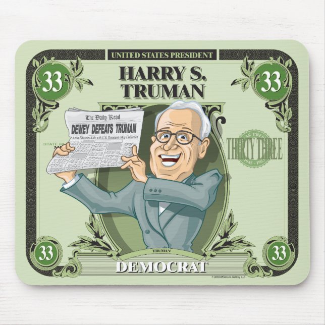U.S. Presidenter Mousepad: #33 Harry S. Truman Musmatta (Framsidan)