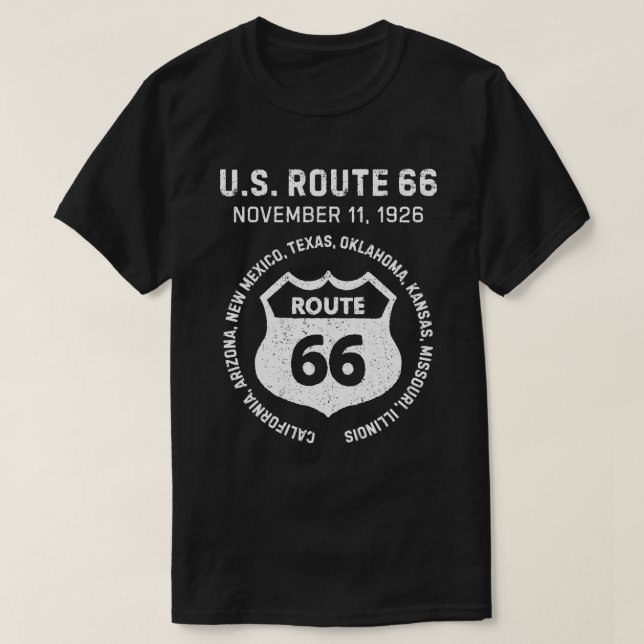 U.S. Route 66 T Shirt (Design framsida)