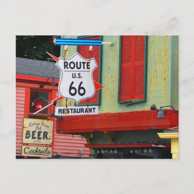 U.S. Route 66 Travel Vykort (Framsida)