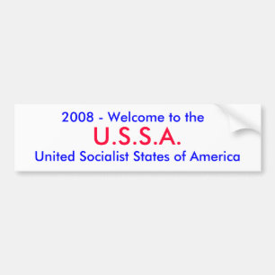U.S.S.A. 2008 - välkomnande till, enig social… Bildekal