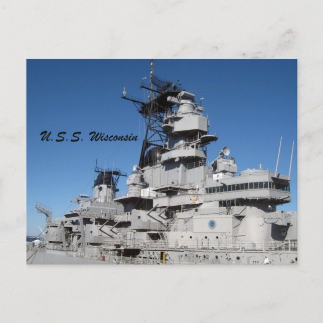 U.S.S. Wiscon Vykort (Framsida)