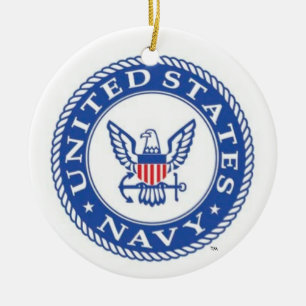 U.S. Sjö- Navy® baserar den San Diego julprydnad Julgransprydnad Keramik