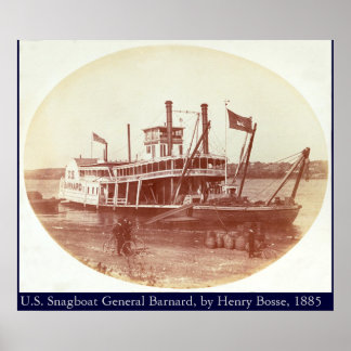 U.S. Snagboat "General Barnard" 1885 Poster