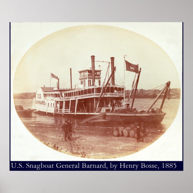 U.S. Snagboat "General Barnard" 1885 Poster (Framsidan)