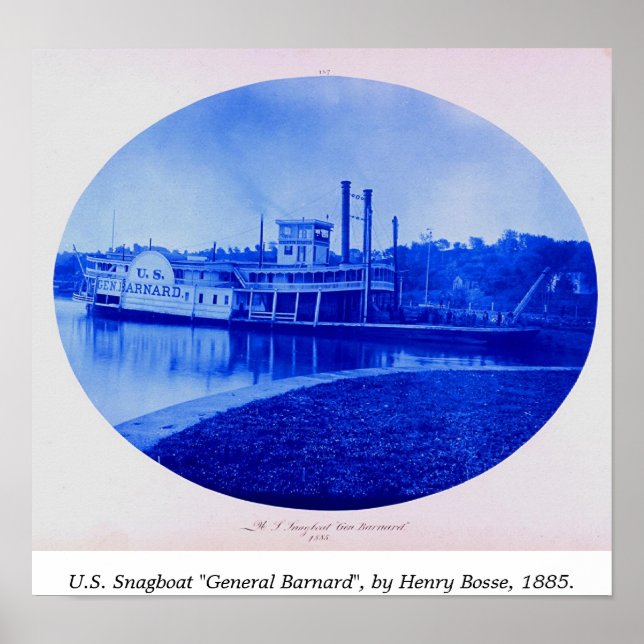 U.S. Snagboat "General Barnard" 1885 Poster (Framsidan)