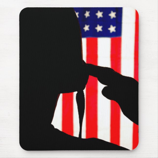 U.S. SoldatSilhouette Mousepad Musmatta (Framsidan)