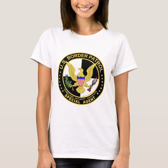 U.S. Speciell agent för gränsbevakning (v100-6) Tee (Framsida)