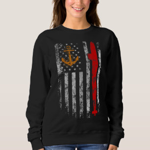U S SubMarine Silent Service Veteran American Flag T Shirt