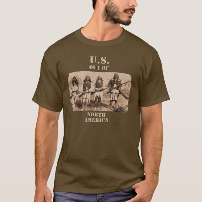 U.S. ut ur Nordamerika T Shirt (Framsida)