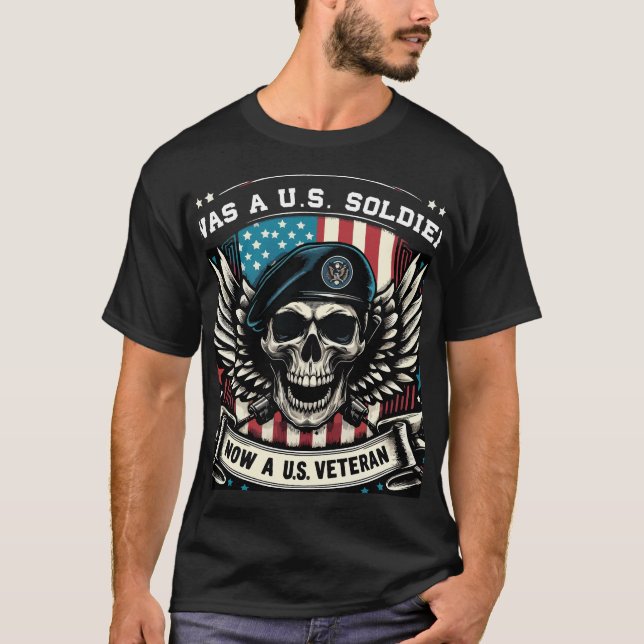 "U.S. Veteran" Patriotisk T-Shirt (Framsida)