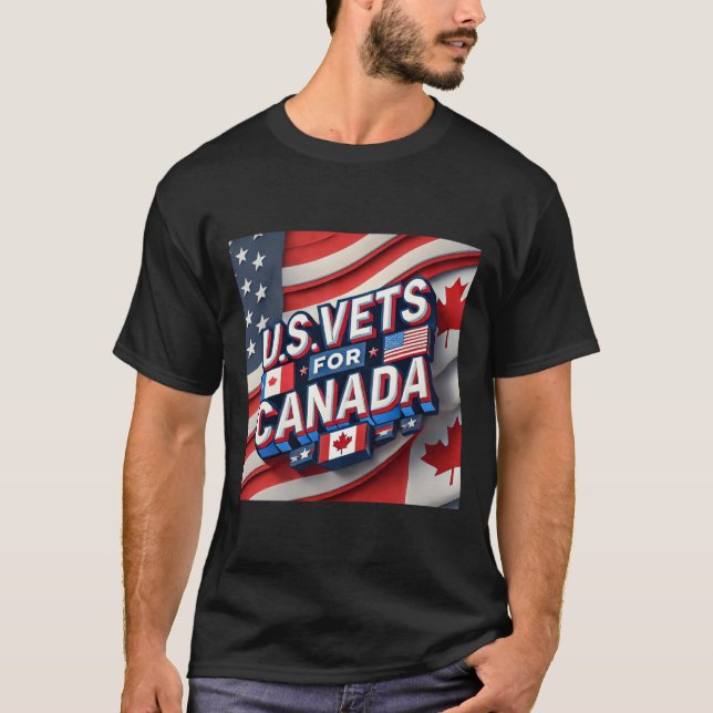 U.s. Vets For Canada Brothers In Arms Sticker  T Shirt (Framsida)