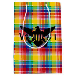 U.S. Virgin Islands Flagga (Black), Madras