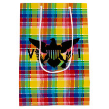 U.S. Virgin Islands Flagga (Black), Madras