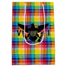 U.S. Virgin Islands Flagga (Black), Madras