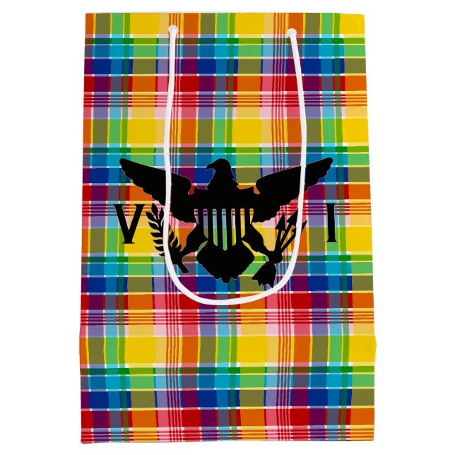 U.S. Virgin Islands Flagga (Black), Madras (Baksidan)