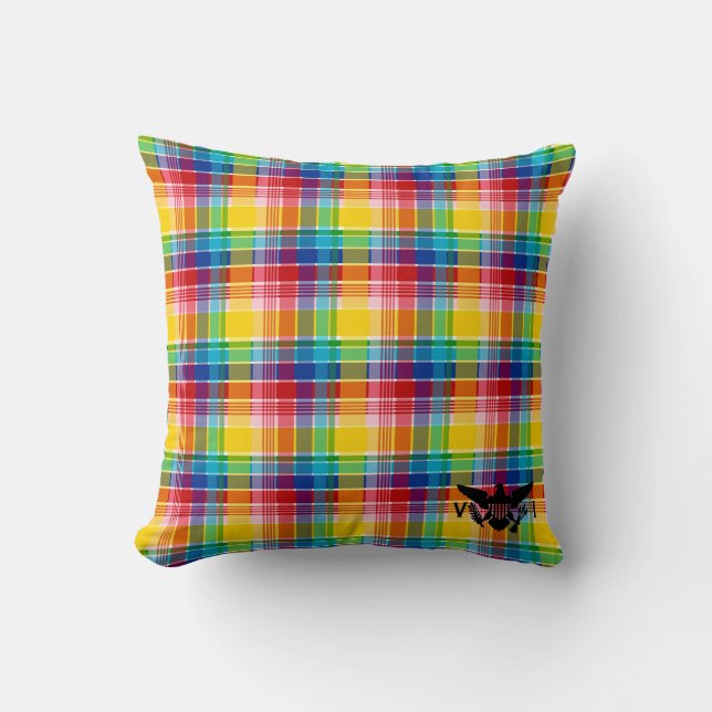 U.S. Virgin Islands Flagga (Black), Madras Kudde (Framsida)