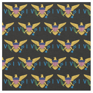 U.S. Virgin Islands Flagga - Black Tyg