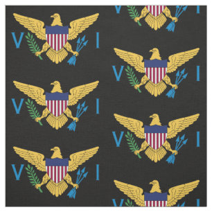 U.S. Virgin Islands Flagga (Large) Black Tyg