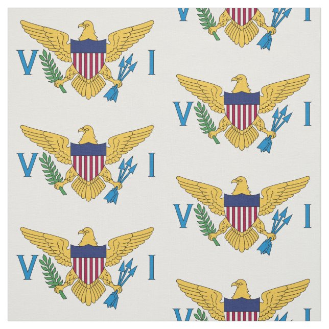 U.S. Virgin Islands Flagga (Large) Fabric Tyg (Provkarta)