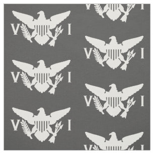 U.S. Virgin Islands Flagga (Large) Grått & White Tyg