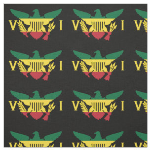 U.S. Virgin Islands Flagga, Rasta, Grönt Gult Red Tyg